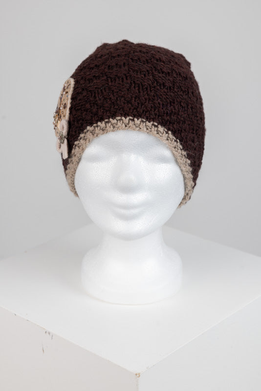 Strickmütze „Hirsch“ aus Merinowolle