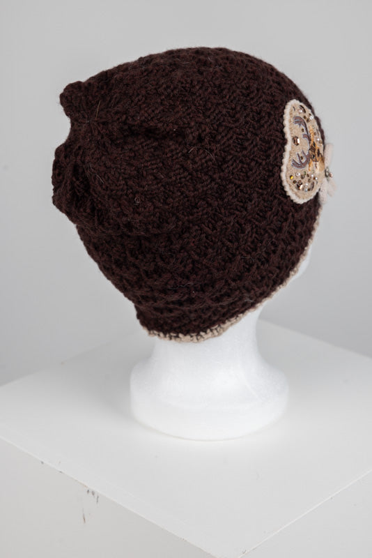 Strickmütze „Hirsch“ aus Merinowolle