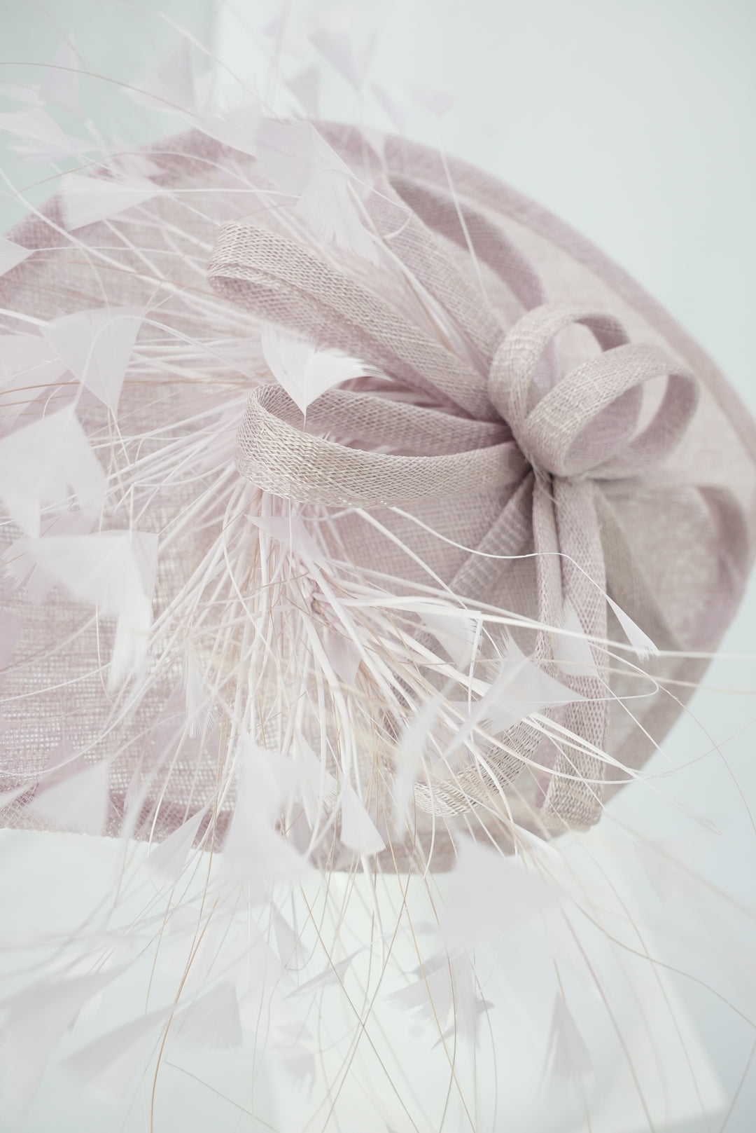 Fascinator oval "Feder" flieder