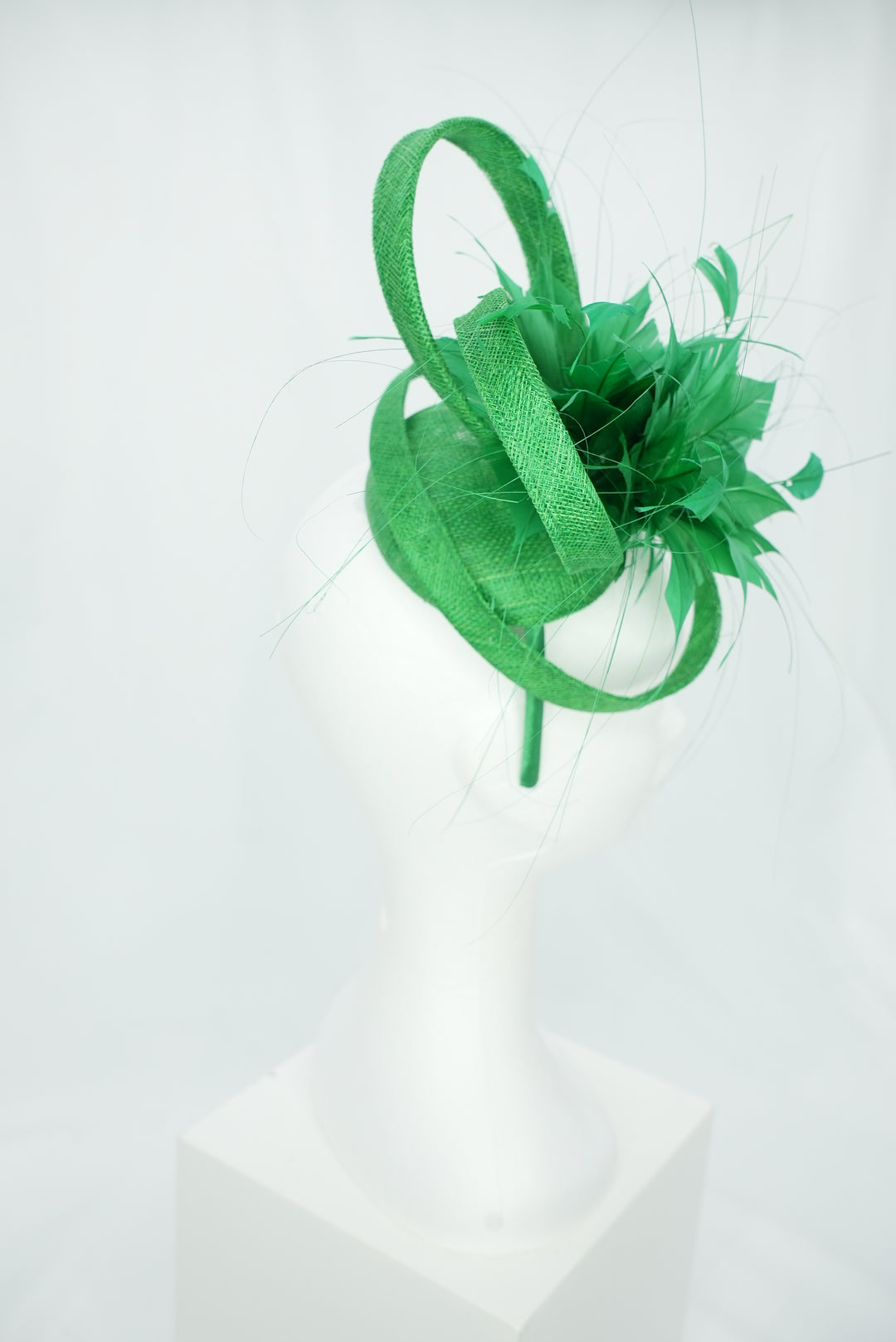 Haarreif-Fascinator "Blüte" grün