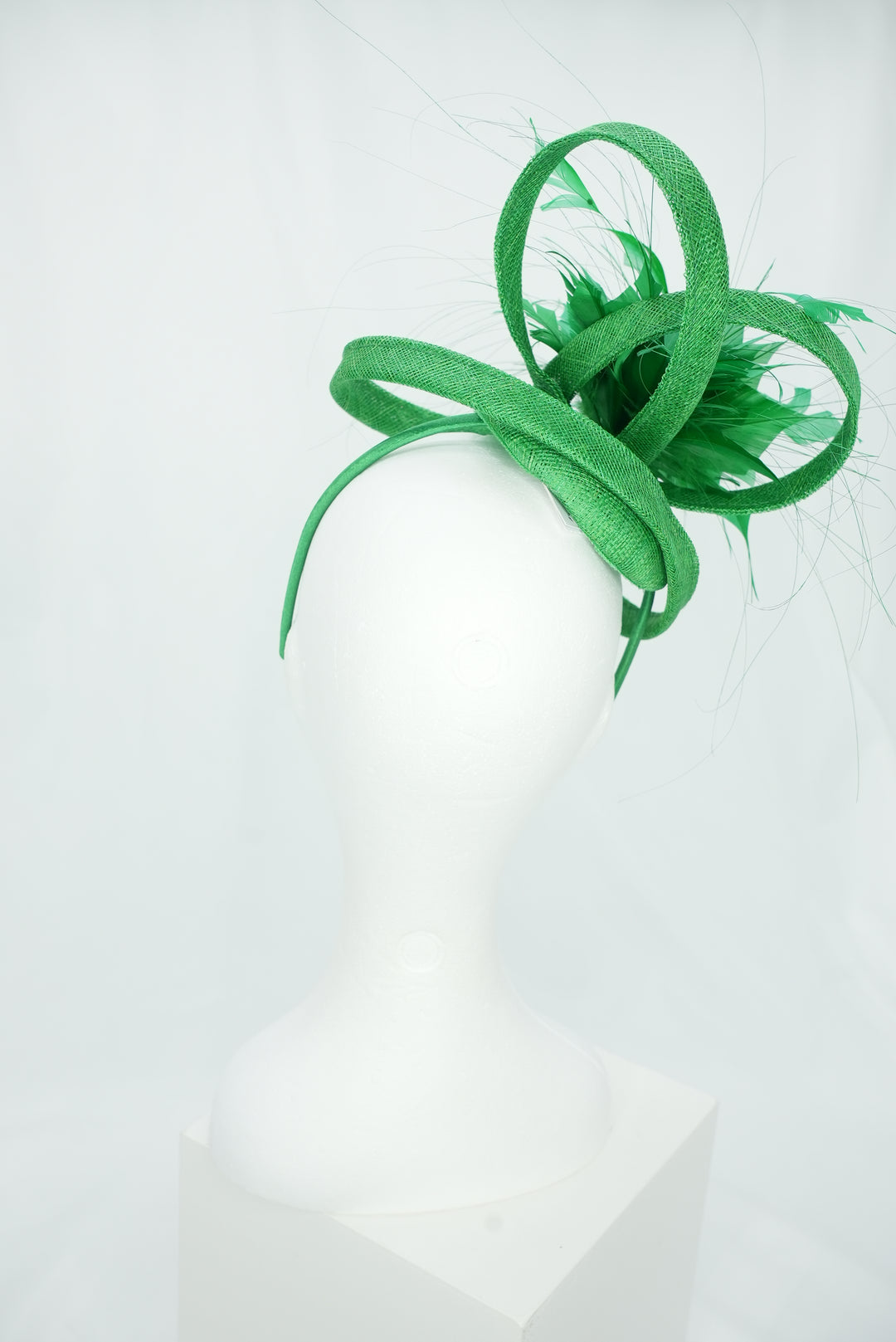 Haarreif-Fascinator "Blüte" grün