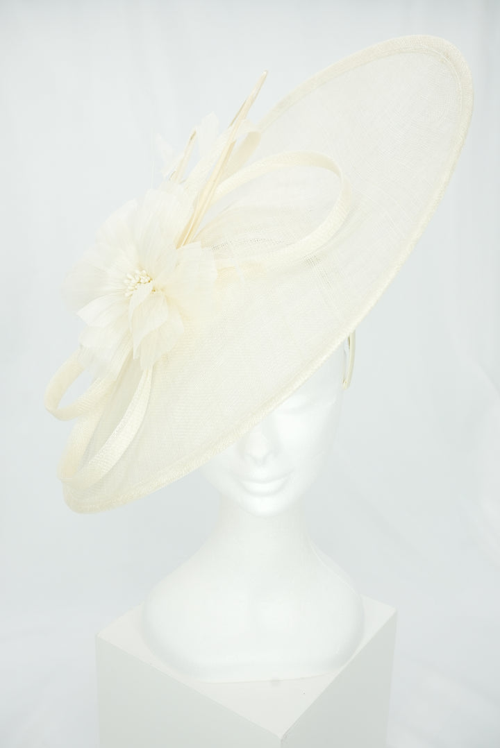 Tellerfascinator "Blüte" weiß