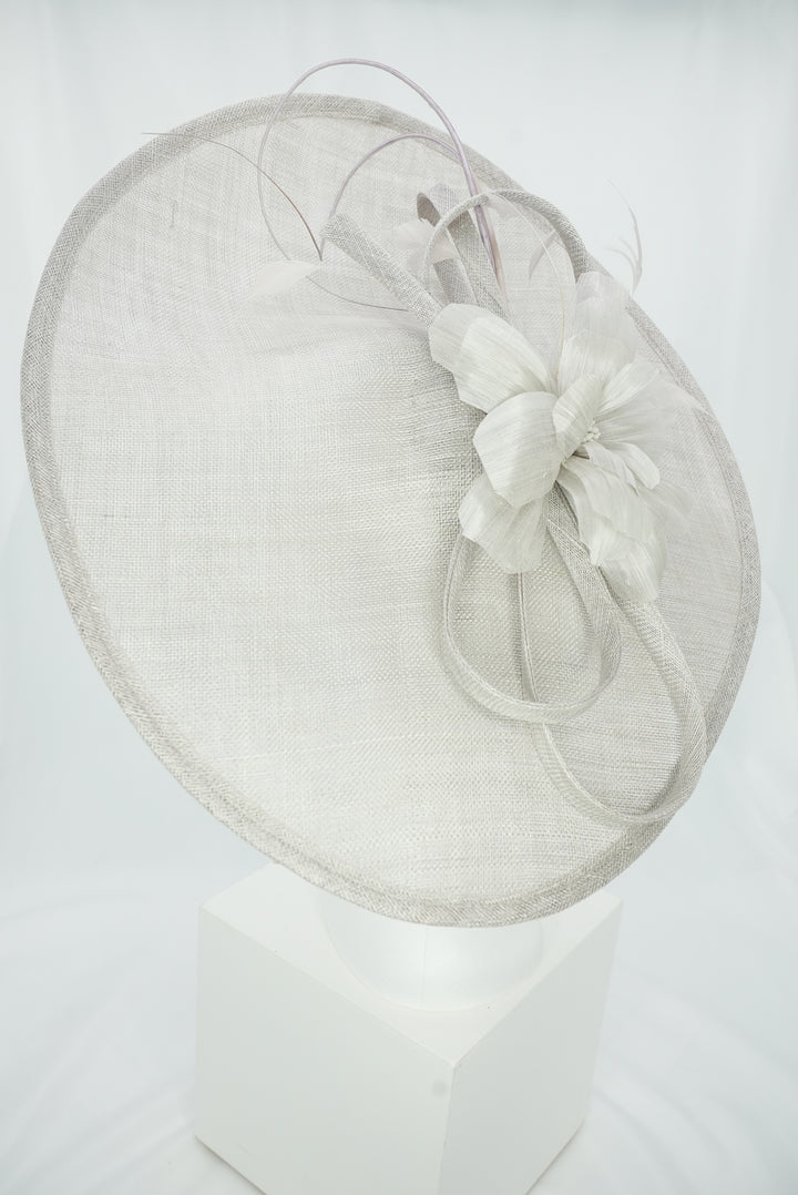 Tellerfascinator "Blüte" grau