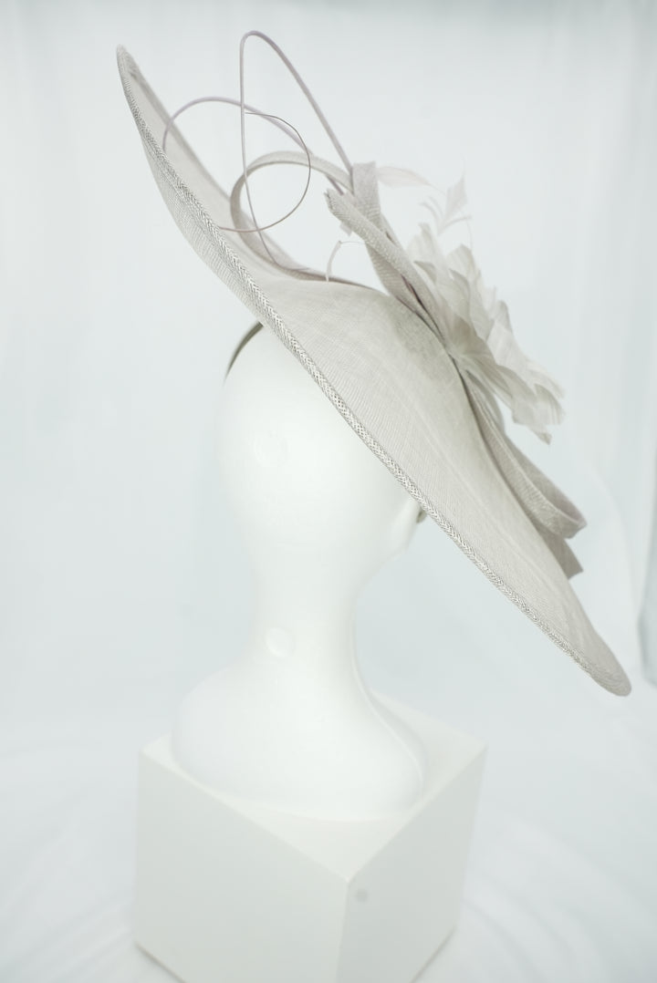 Tellerfascinator "Blüte" grau