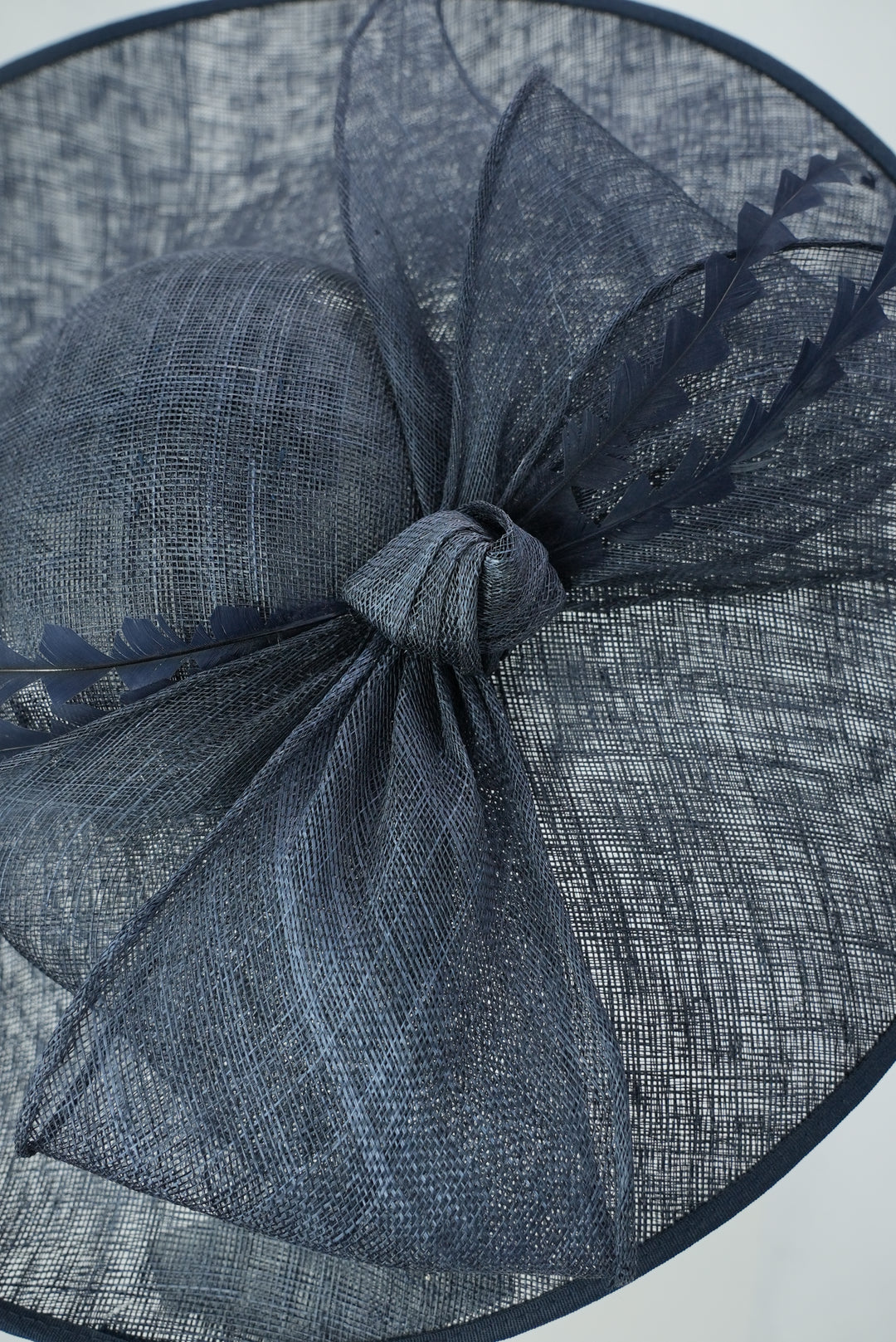Fascinator "groß mit Schleife" dunkelblau