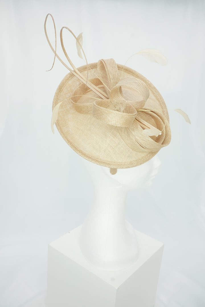 Tellerfascinator klein "Schleife" beige