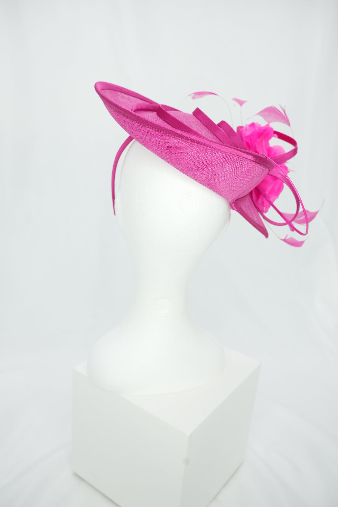 Tellerfascinator geschwungen mit Blume pink