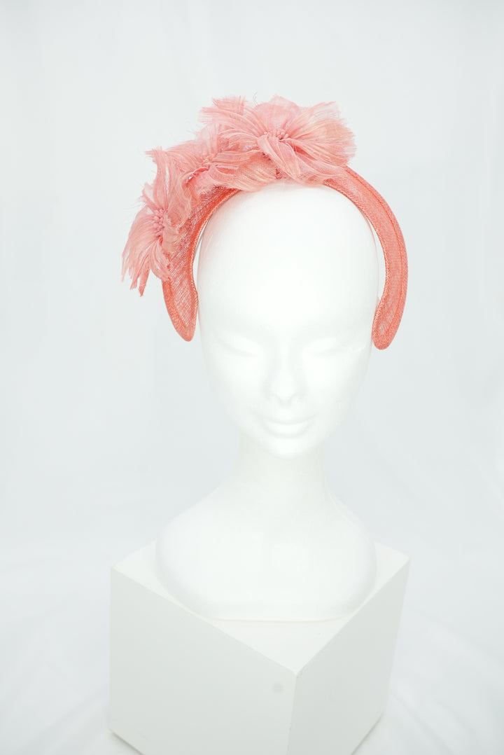 Fascinator "Krone" oyster pink