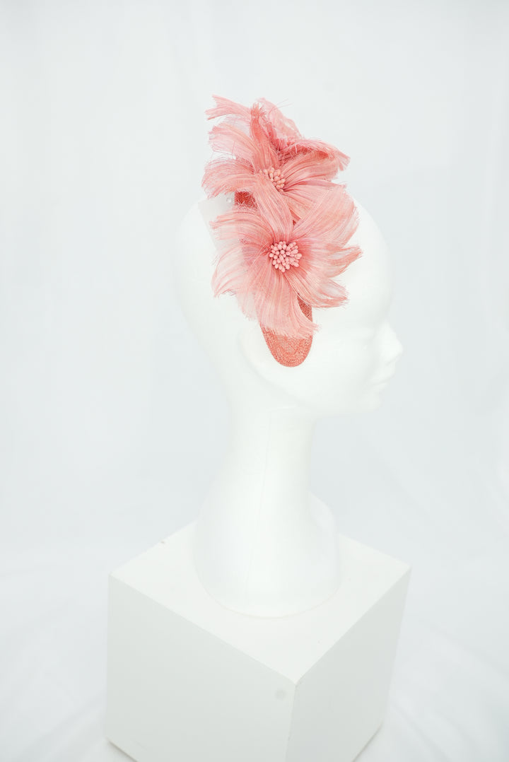 Fascinator "Krone" oyster pink