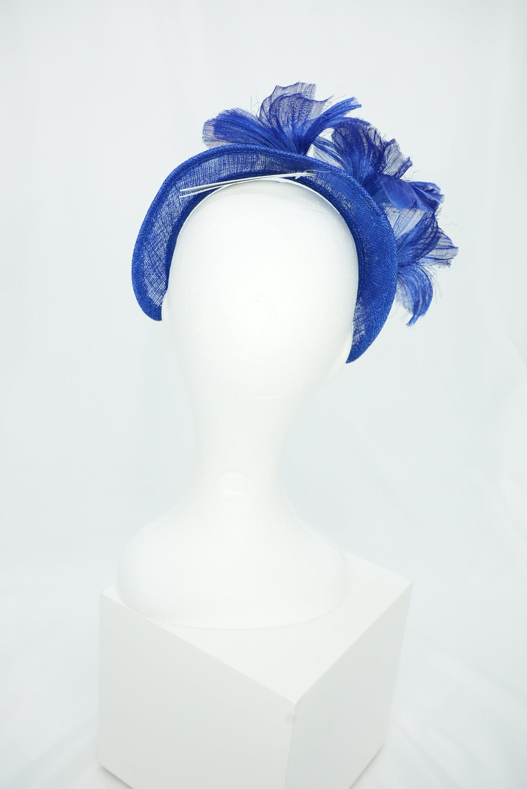 Fascinator "Krone" blau