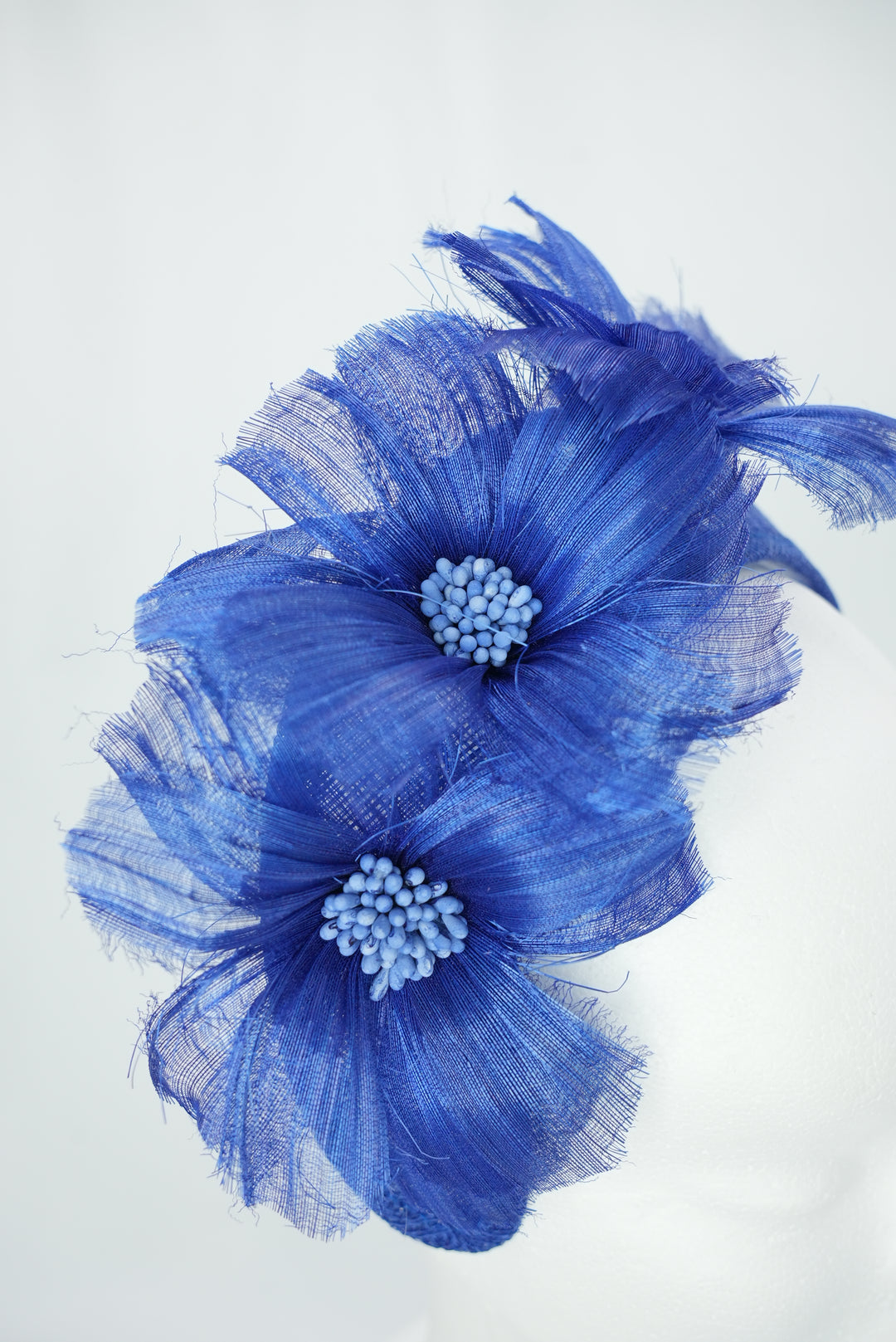 Fascinator "Krone" blau