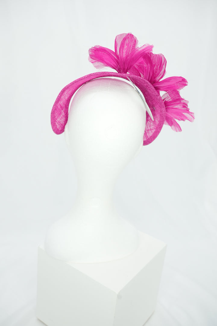 Fascinator "Krone" pink