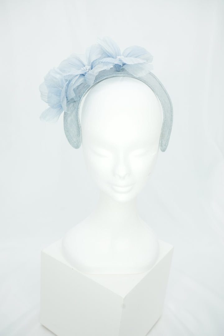 Fascinator "Krone" hellblau
