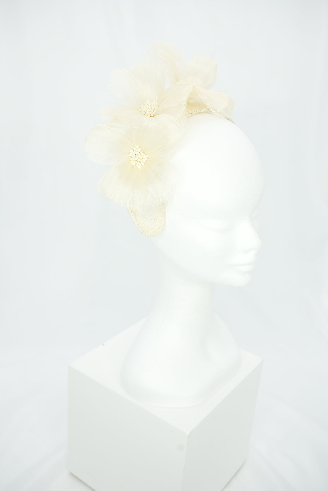 Fascinator "Krone" ivory