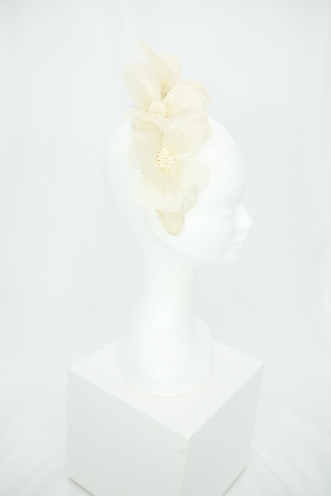 Fascinator "Krone" ivory