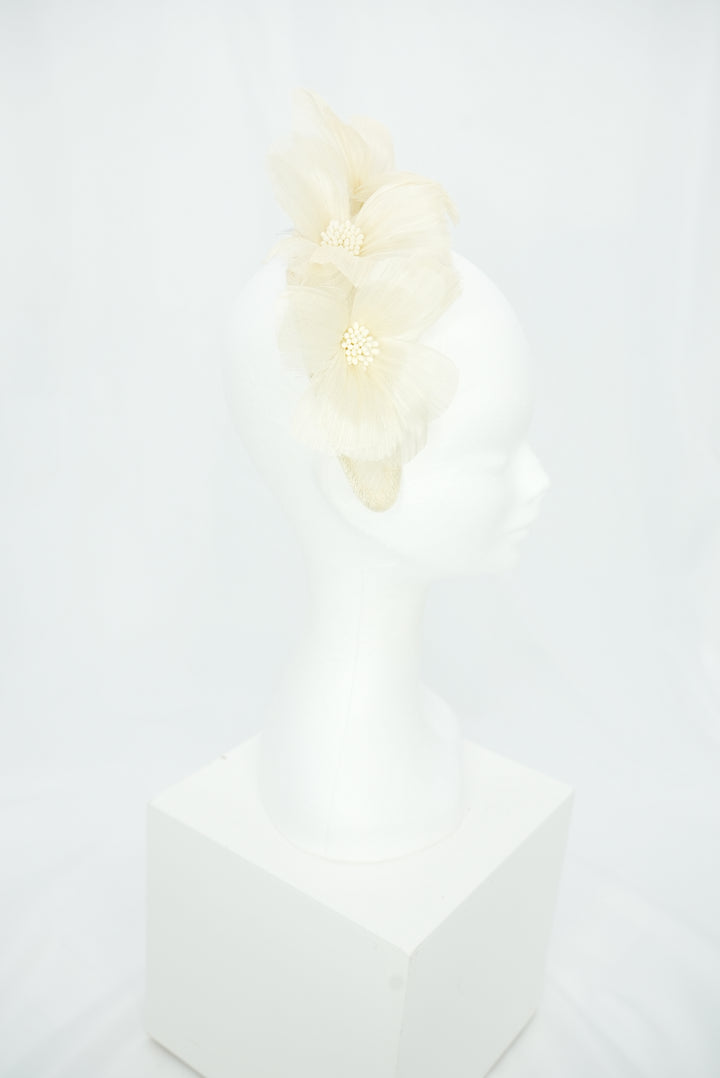 Fascinator "Krone" ivory