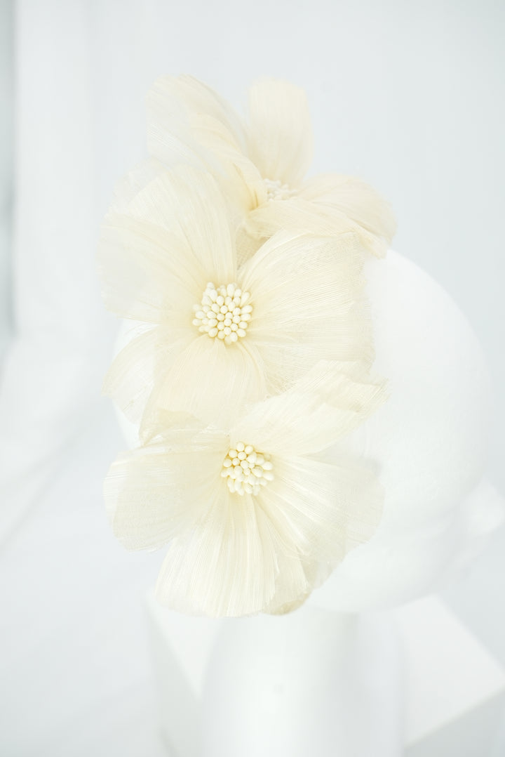 Fascinator "Krone" ivory