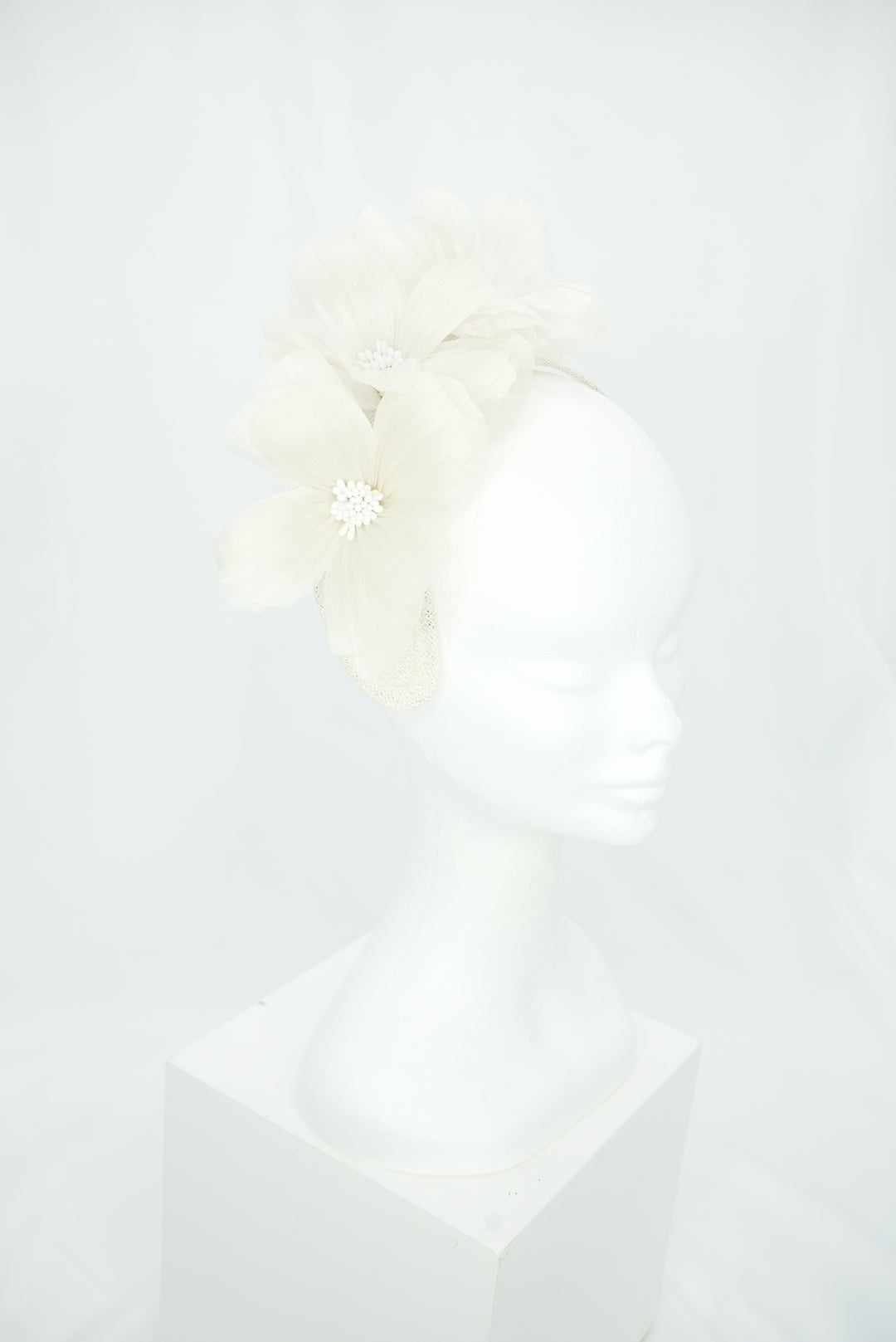 Fascinator "Krone" weiß