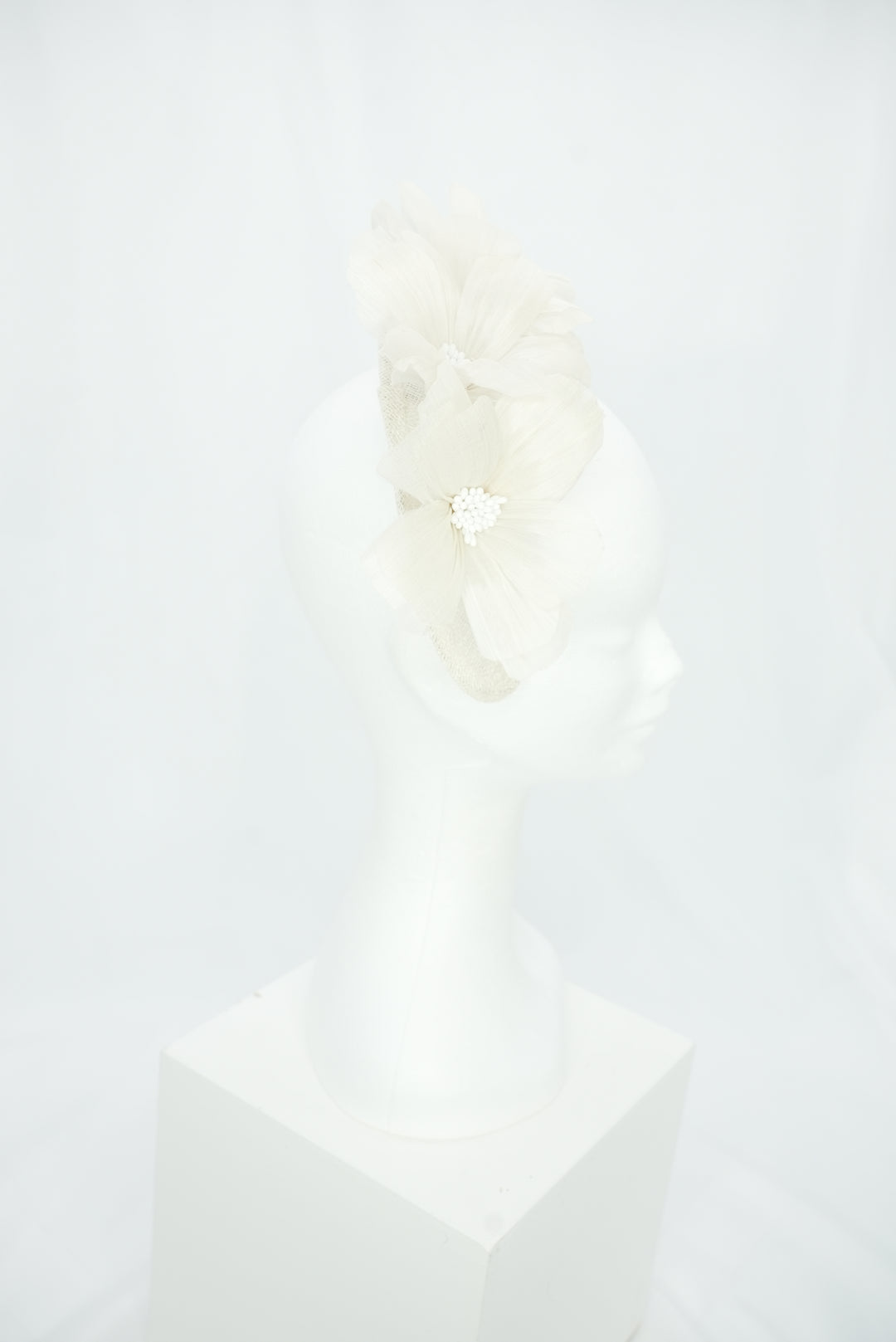 Fascinator "Krone" weiß