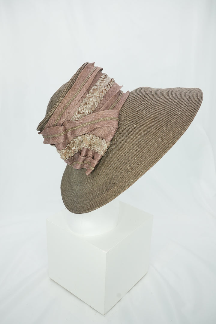 Strohhut "breite Krempe" braun