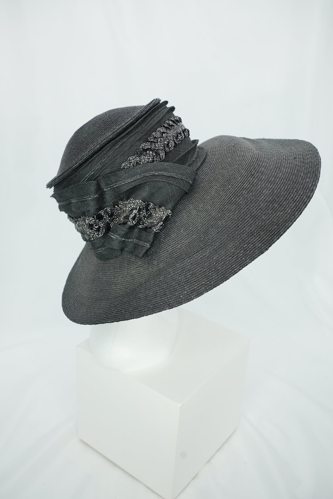 Strohhut "breite Krempe" schwarz