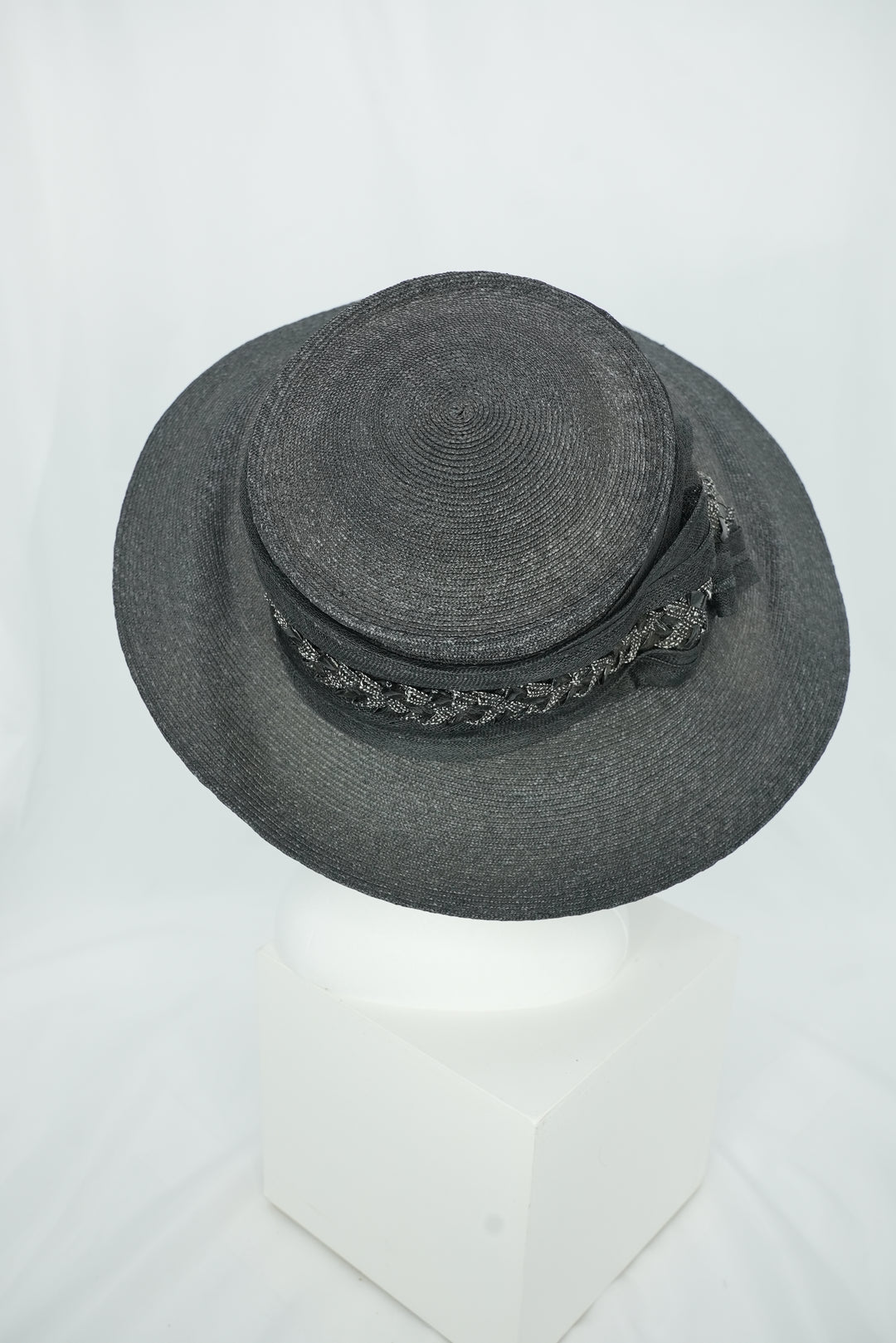 Strohhut "breite Krempe" schwarz