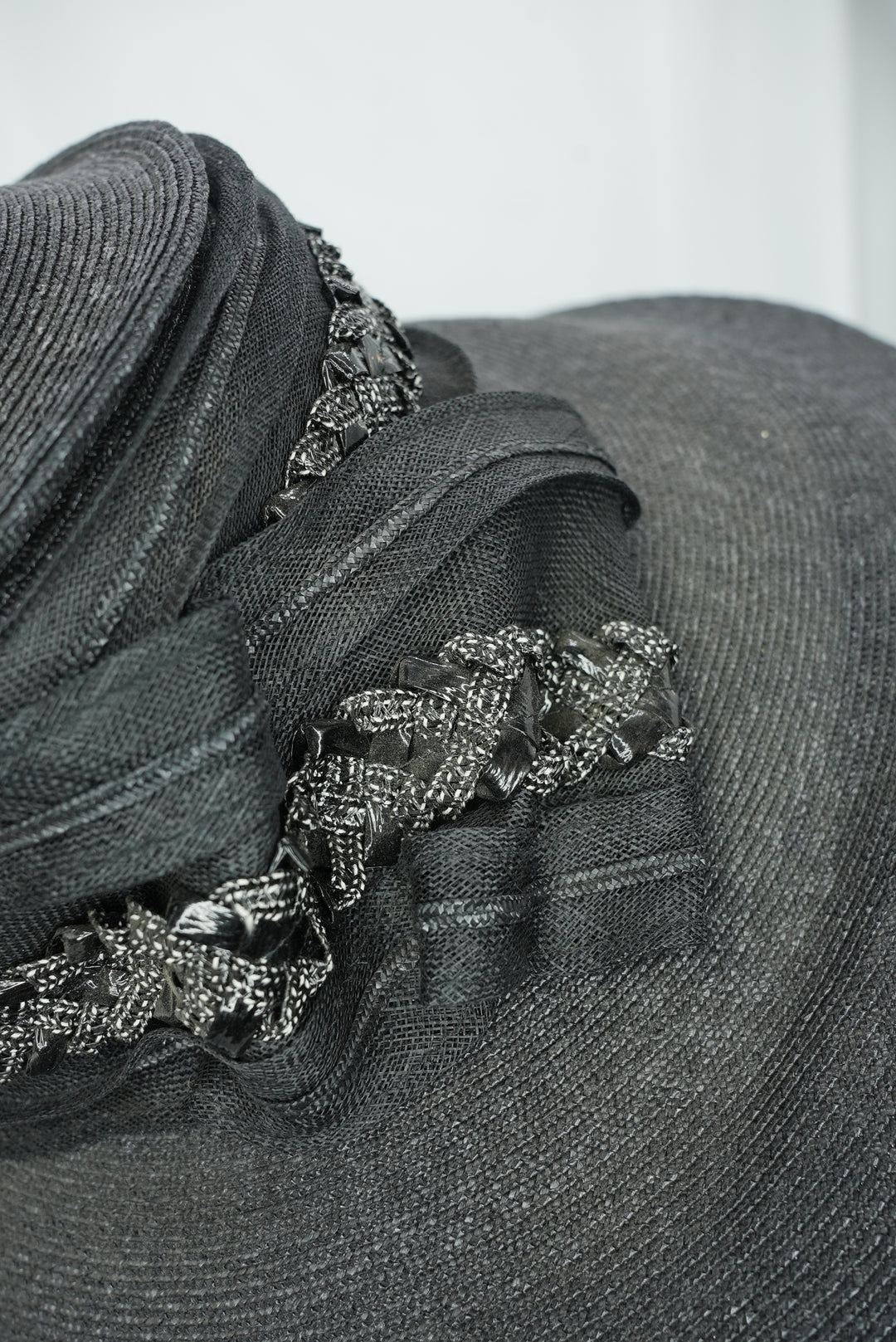 Strohhut "breite Krempe" schwarz