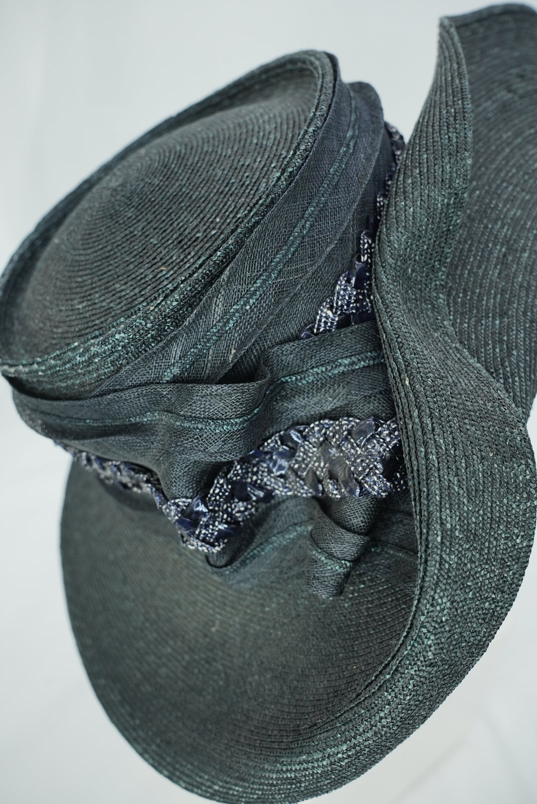 Strohhut "gewölbte Krempe" schwarz