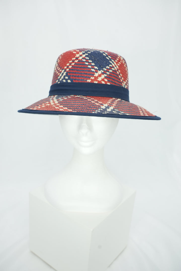 Panamahut "blau/rot"