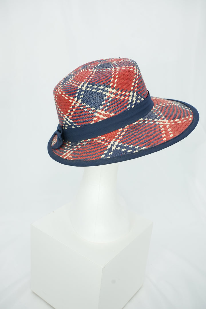 Panamahut "blau/rot"