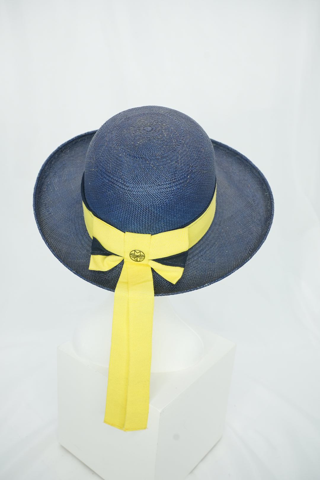 Panamahut "blau mit gelber Schleife"