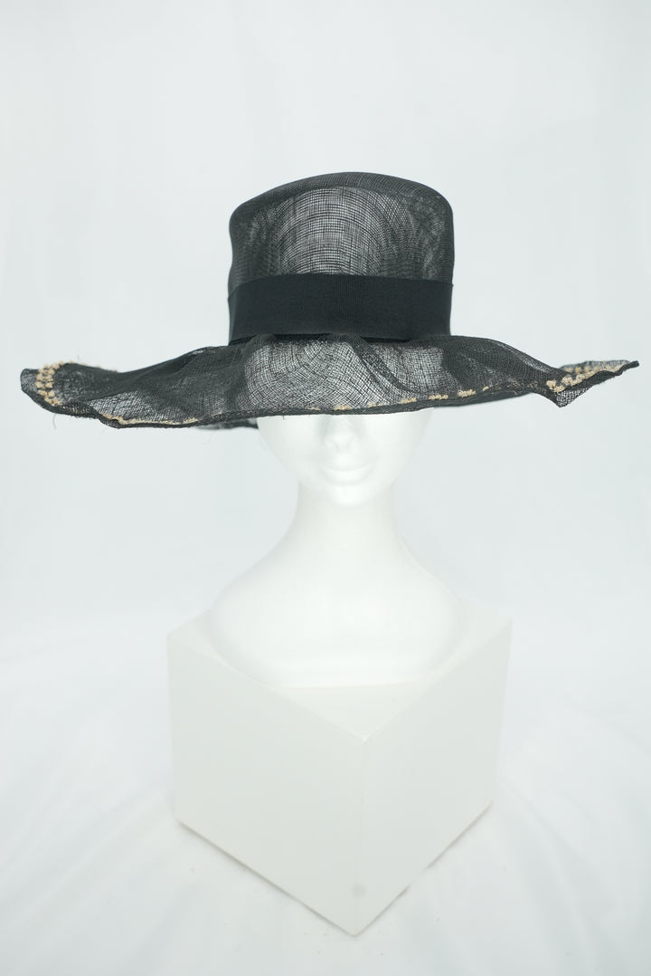 Modelhut "Sinemay schwarz"