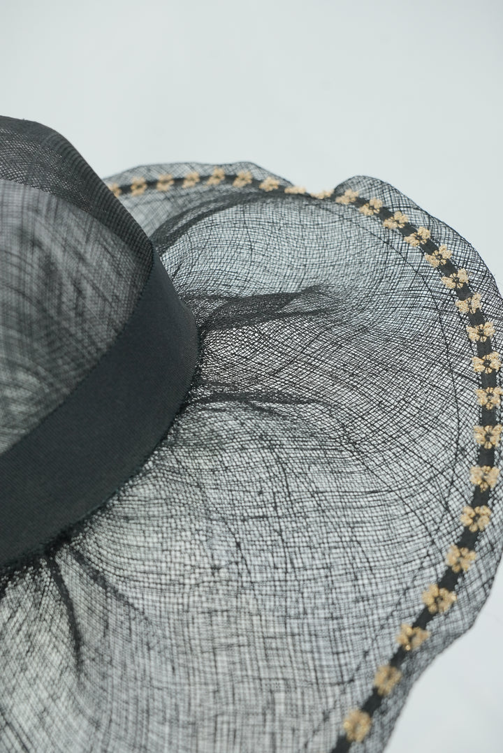 Modelhut "Sinemay schwarz"