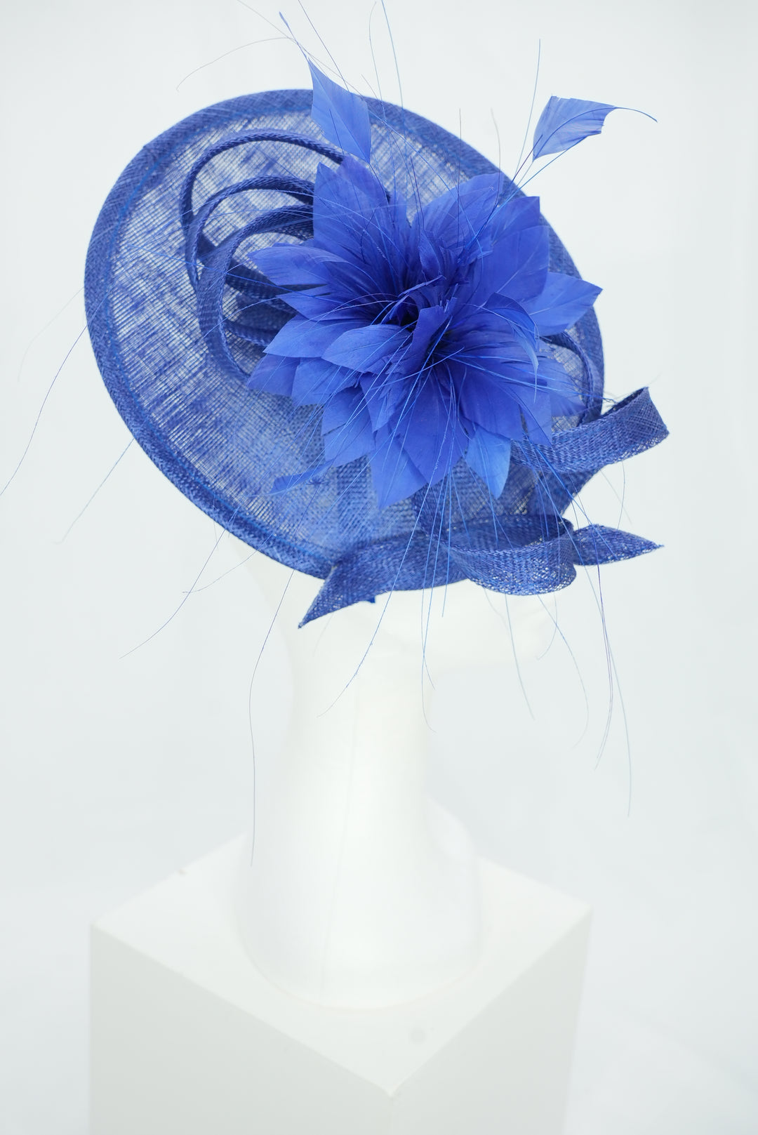 Haarreif Federblume royalblau