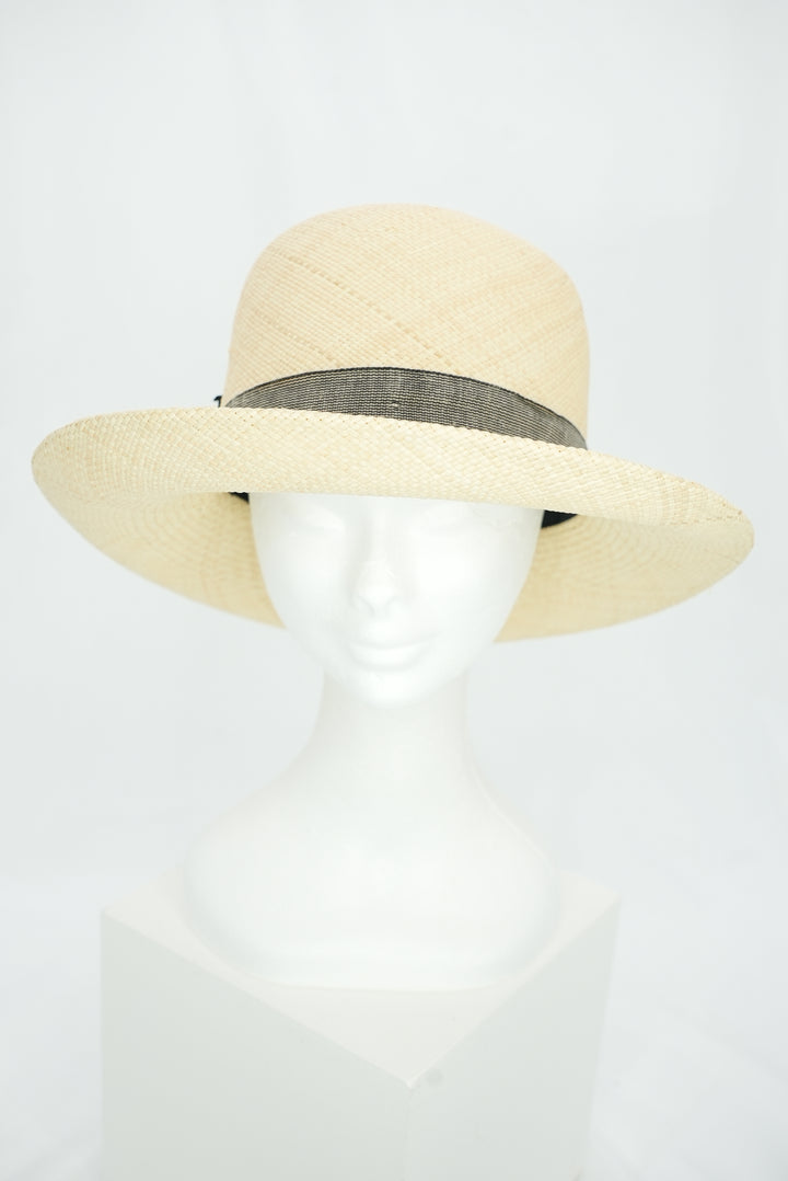 Panamahut "Glocke" schwarze Schleife