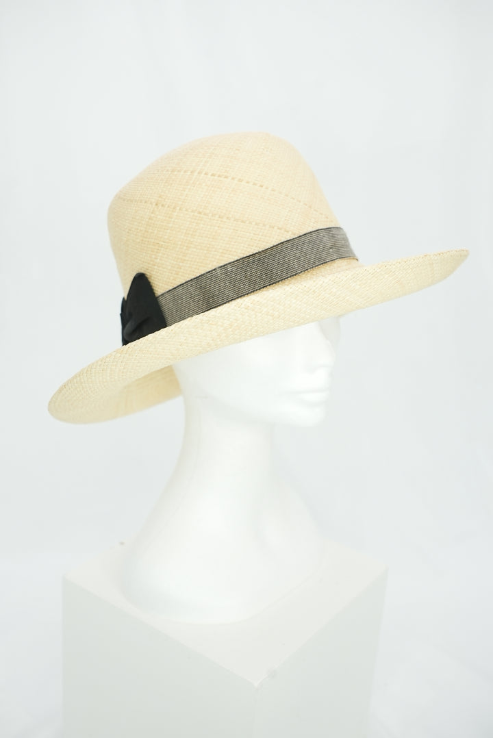 Panamahut "Glocke" schwarze Schleife