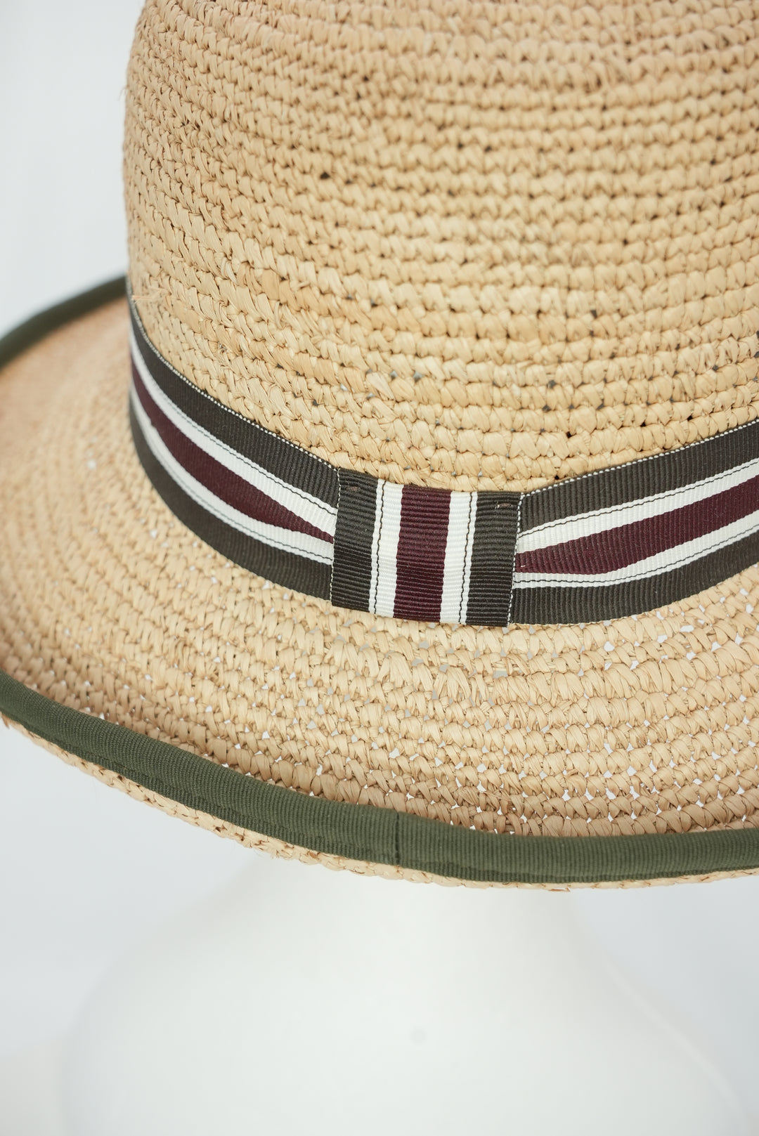 Panamahut "Glocke" mit Khaki/braunem Band