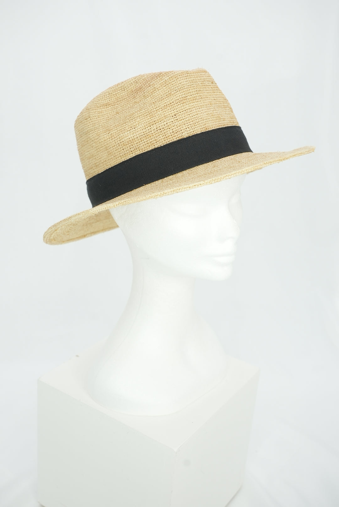 Raffia-Hut "schwarzes Band"