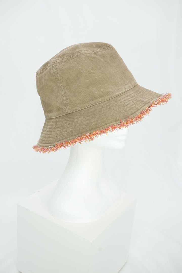 Fischerhut "Fransen" khaki