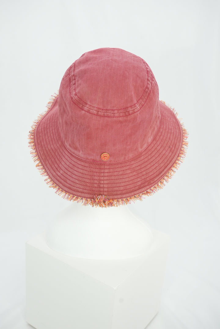 Fischerhut "Fransen" rot