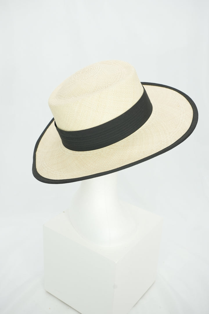 Panamahut "schwarzer Rand & schwarzes Band "