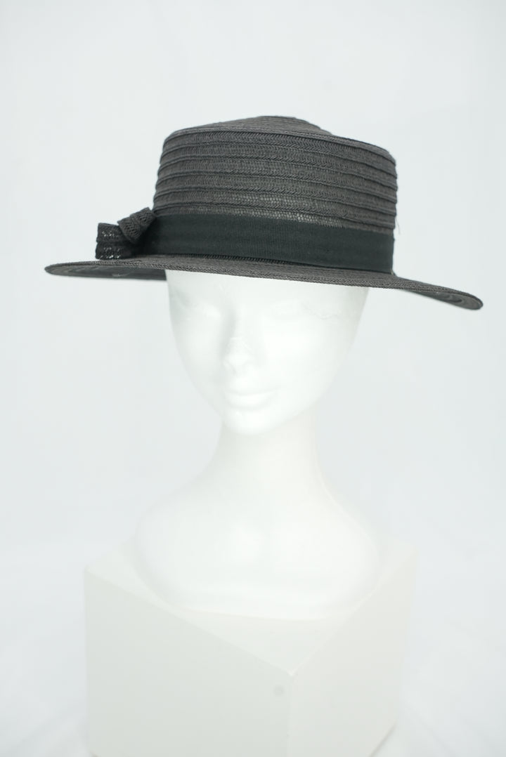 Strohhut "Paper" schwarz