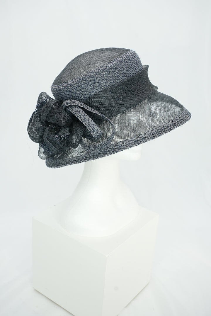 Modelhut "blau" Blume