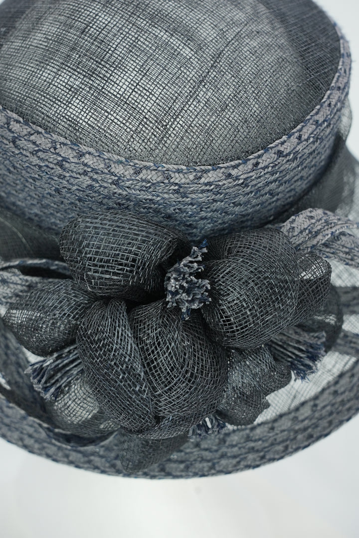 Modelhut "blau" Blume