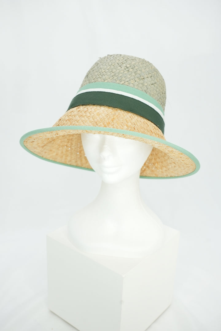 Strohhut "Glocke" zweifarbig