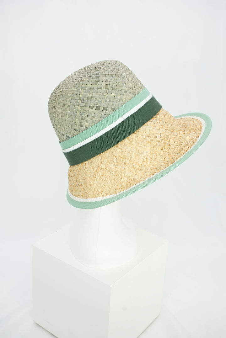 Strohhut "Glocke" zweifarbig