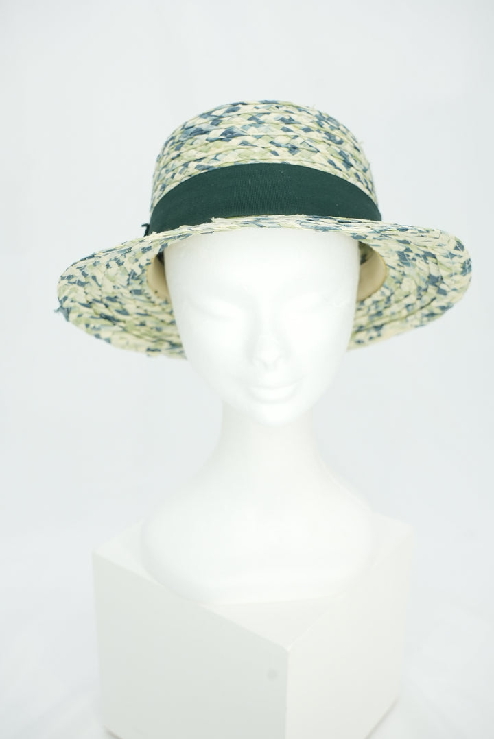 Strohhut "grün" mit Schleife