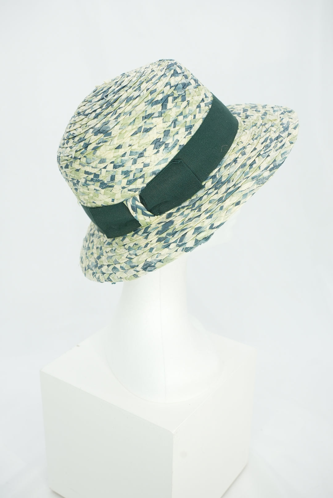 Strohhut "grün" mit Schleife