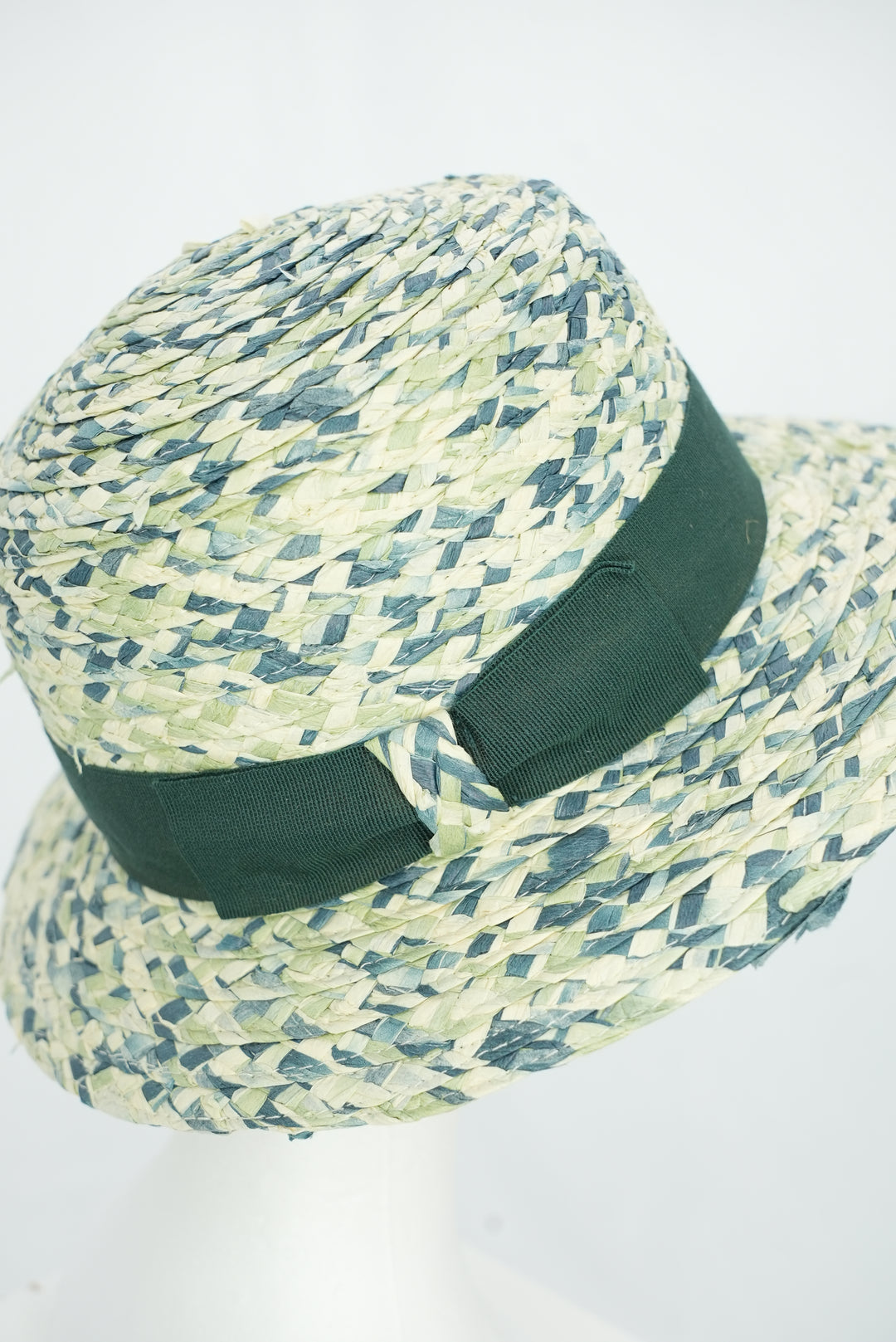 Strohhut "grün" mit Schleife