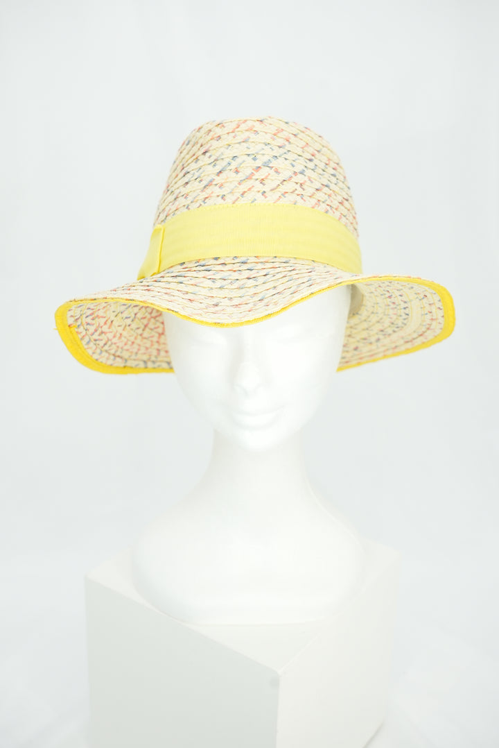 Strohhut "gelbe Schleife"